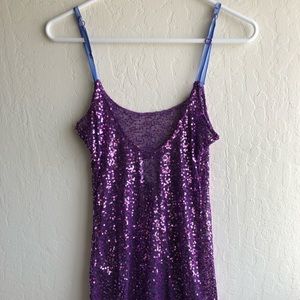 Free people sparkly purple dress